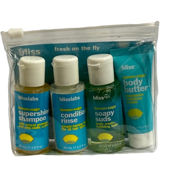 Bliss Fresh on the Fly 4pc Travel Set Lemon + Sage - Picture 4 of 4